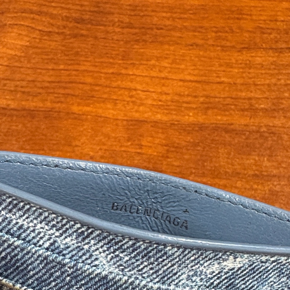 Balenciaga Blue Denim leather Card Holder - Picture 5 of 11